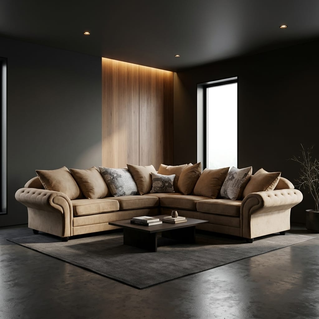 Nicole Corner Scatterback — corner sofa for sale in the UK, cash on delivery
